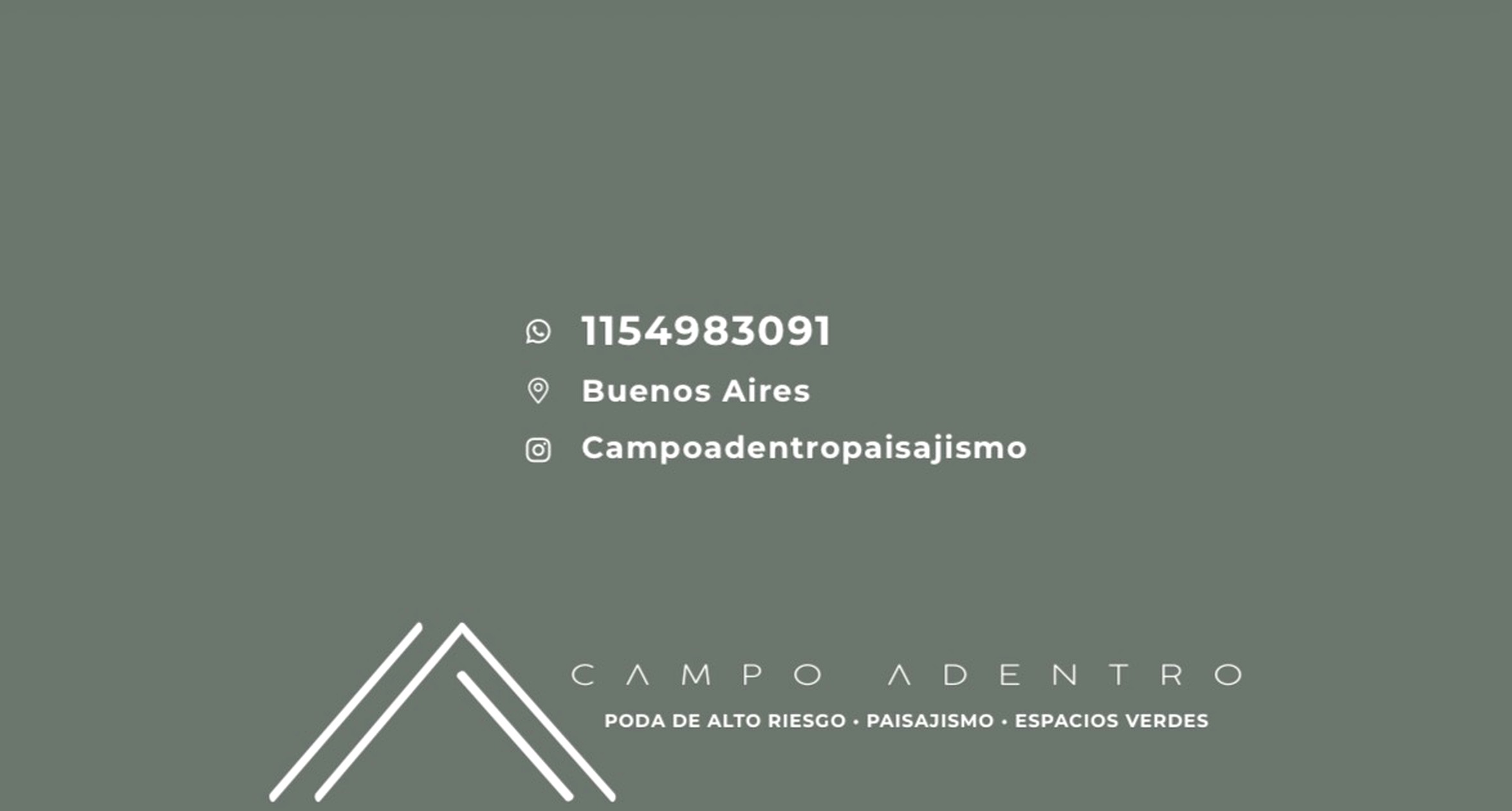 Contacto y logotipo original de CAMPO ADENTRO